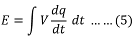 Energy formula in voltage form