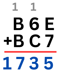 solved Example 2- Hex addition