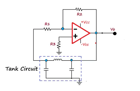 Colpitts oscillator circuit diagram 