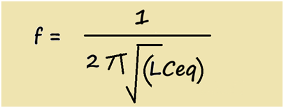 formula for Frequency of Colpitts oscillator
