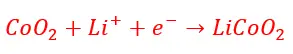 Reduction Reaction of lithium battery charging