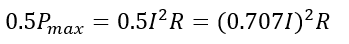 bandwidth at maximum power at resonance