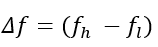 upper and lower frequency difference