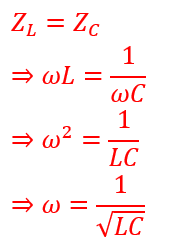 angular  resonant frequency  formula