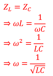 angular resonant frequency formula