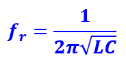 formula for resonant frequency