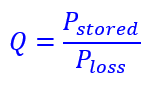 Basic formula of Q factor