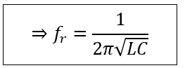 resonance frequency formula