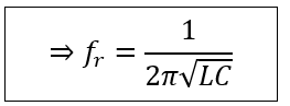 resonance frequency formula 