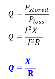 Q Factor Formula- Ration of X and R