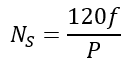 formula for Speed of Induction Motor