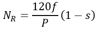 speed with change in the slip- formula