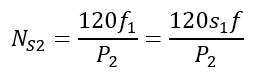 synchronous speed of the auxiliary motor