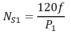 synchronous speed when When the main induction motor is working