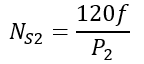 synchronous speed when the auxiliary induction motor is working: