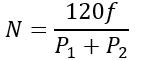 synchronous speed when cumulative cascading is done, the speed of two motors is