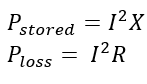 energy stored and energy loss formula in a resonant circuit