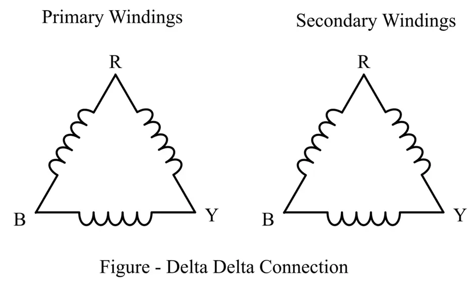 Delta-Delta Connection of three phase transformer