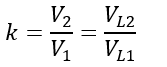 transformation ratio of a delta-delta connection