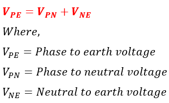 relation-between-phase-neutral-and-earth-voltage