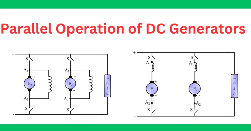 Parallel Operation of DC Generators explained