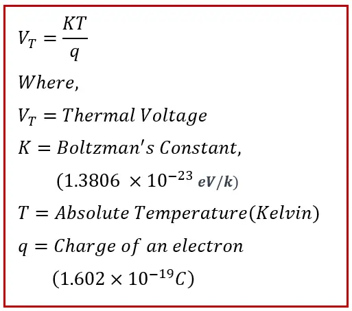 thermal-voltage-formula