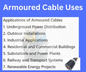 armoured cable uses