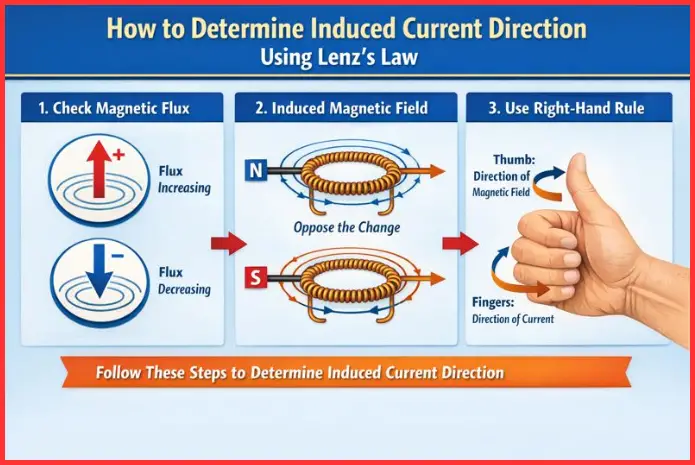How to Determine Induced Current Direction Using Lenz’s Law