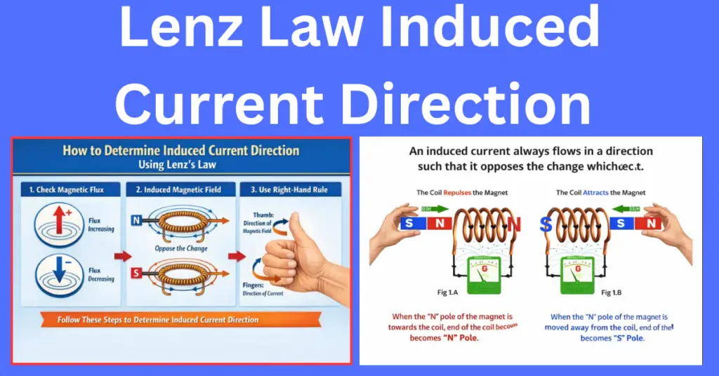 Lenz Law Induced Current Direction – Formula, Explanation & Examples