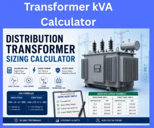 Distribution Transformer Sizing kVA Calculator