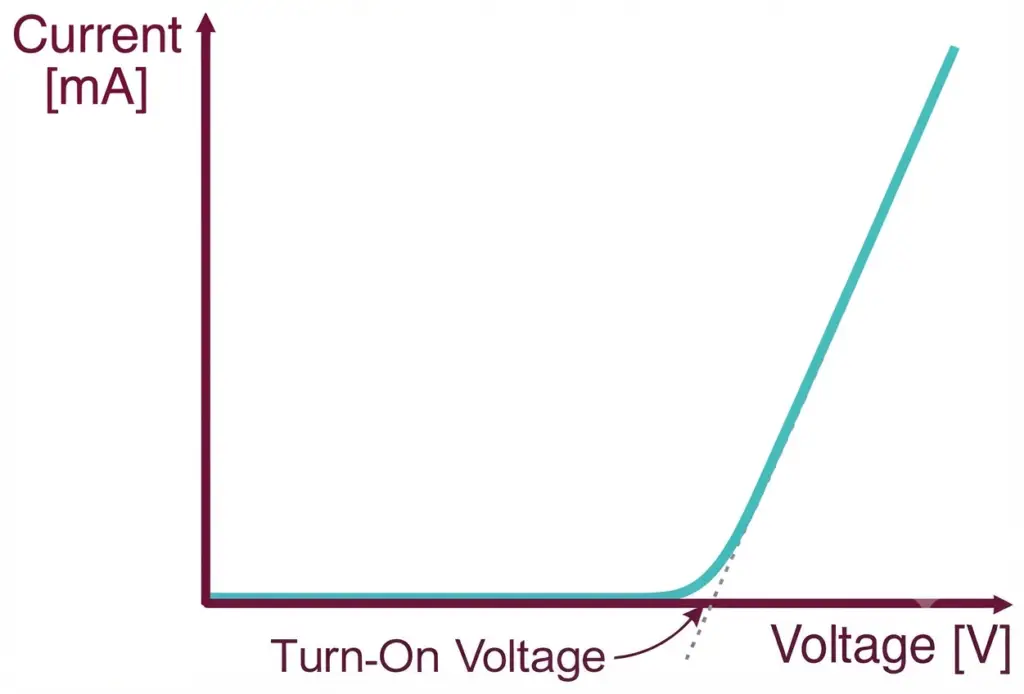 diode turn on voltage graph